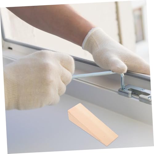 BAZEITFLOW 4 Stück Teiliges Holzkeile Dreieckig Türkeile Kollisionsschutz Türstopper Einsetzbar für Fenster Möbel und Schienen mit Glatter Oberfläche und Schneller Montage von BAZEITFLOW