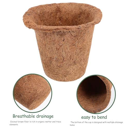 BAZEITFLOW 4 Stück Teiliges Kokosfasertöpfe für Pflanzenanzucht Atmungsaktive Anzuchttöpfe aus Natürlicher Kokosnussfaser Biologisch Abbaubare Sämlingstöpfe für Gemüse Blumen und BAZEITFLOW 4 Stück Teiliges Kokosfasertöpfe für Pflanzenanzucht Atmungsaktive Anzuchttöpfe aus Natürlicher Kokosnussfaser Biologisch Abbaubare Sämlingstöpfe für Gemüse Blumen und von BAZEITFLOW