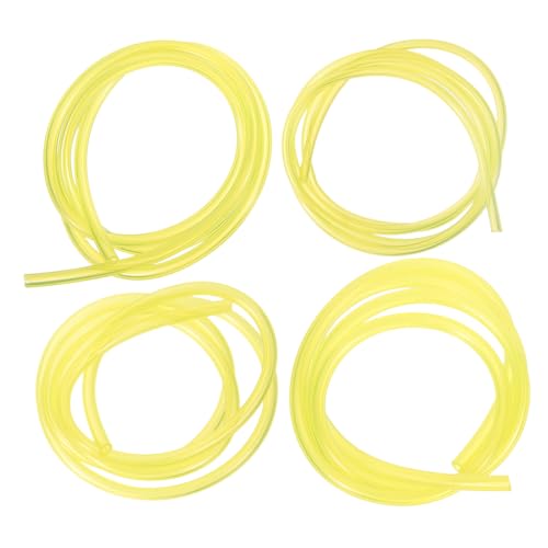 BAZEITFLOW 4 Stück Teiliges Kraftstoffschlauch Hitzebeständige Benzinleitung für Freischneider Kettensäge Gebläse und Rasenmäher Flexible Ölresistente Kunststoff Schläuche Einsetzbar von BAZEITFLOW