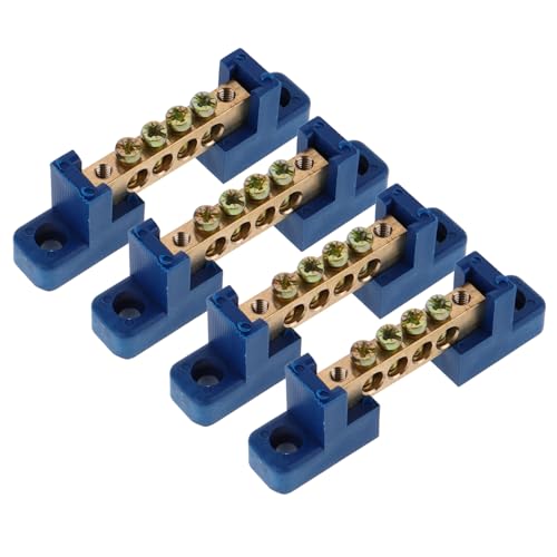 BAZEITFLOW 4 Stück Teiliges Kupfer Erdungsklemmen Sammelschiene Verteilerklemme für Schalttafel Verteilerkasten mit Robuster Isolierung und Einfacher Montage BAZEITFLOW 4 Stück Teiliges Kupfer Erdungsklemmen Sammelschiene Verteilerklemme für Schalttafel Verteilerkasten mit Robuster Isolierung und Einfacher Montage von BAZEITFLOW