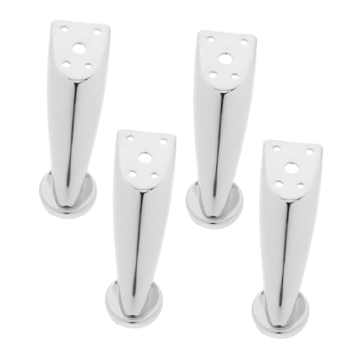 BAZEITFLOW 4 Stück Teiliges Metallmöbelfüße Edelstahl Hochwertige Möbelbeine für Sofa Küchentisch Schrank Robuste Rostfreie Stahlbeine für Stabile Unterstützung und Modernes Design von BAZEITFLOW
