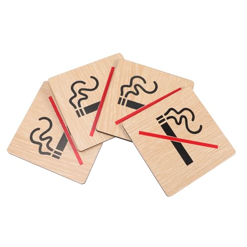BAZEITFLOW 4 Stück Teiliges No Smoking Holzschild Langlebiges Rauchverbot Warnschild mit Glatter Oberfläche Leicht zu Reinigen für Hotels und Allgemeine Innenbereiche Handlich und Einfach BAZEITFLOW 4 Stück Teiliges No Smoking Holzschild Langlebiges Rauchverbot Warnschild mit Glatter Oberfläche Leicht zu Reinigen für Hotels und Allgemeine Innenbereiche Handlich und Einfach von BAZEITFLOW