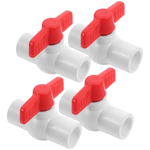 BAZEITFLOW 4 Stück Teiliges PVC Kugelhahn mit Praktischem Absperrventil für Kalte Wasserleitungen und Bewässerungssysteme Präzise Wasserflusskontrolle Robustes Kunststoffventil BAZEITFLOW 4 Stück Teiliges PVC Kugelhahn mit Praktischem Absperrventil für Kalte Wasserleitungen und Bewässerungssysteme Präzise Wasserflusskontrolle Robustes Kunststoffventil von BAZEITFLOW