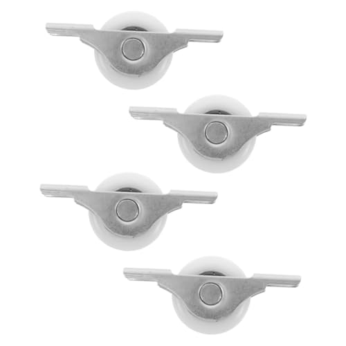 BAZEITFLOW 4 Stück Teiliges Schiebetürrollen mit U förmiger Laufschiene Geräuschlose Langlebige Tür Fensterschieberollen für Kleiderschrank Einfache Installation Reibungsloses Gleiten von BAZEITFLOW