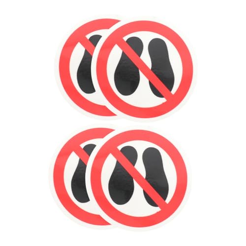 BAZEITFLOW 4 Stück Teiliges Sicherheits warnschild Wasserdichte Aufkleber Bitte nicht Betreten Langlebige Vinyl verbotsschilder für Boden Geeignet für Innen Außenbereiche zur BAZEITFLOW 4 Stück Teiliges Sicherheits warnschild Wasserdichte Aufkleber Bitte nicht Betreten Langlebige Vinyl verbotsschilder für Boden Geeignet für Innen Außenbereiche zur von BAZEITFLOW