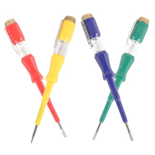 BAZEITFLOW 4 Stück Teiliges Spannungsprüfer Messschraubendreher Präziser Phasendetektor Kompakter Leiterprüfer für Sichere Stromkreisprüfung Robust mit Messingkappe für Zufällige Farbe BAZEITFLOW 4 Stück Teiliges Spannungsprüfer Messschraubendreher Präziser Phasendetektor Kompakter Leiterprüfer für Sichere Stromkreisprüfung Robust mit Messingkappe für Zufällige Farbe von BAZEITFLOW