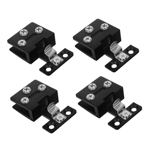 BAZEITFLOW 4 Stück Türscharnier Clips für Sicherheitsglas Bohrfreie Montage für Weinregale Vitrinen und Schränke Langlebige und Geräuschlose Scharniere für Elegantes Design von BAZEITFLOW