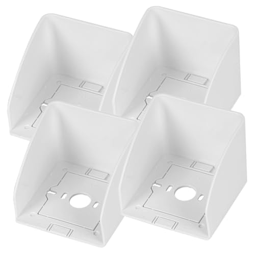 BAZEITFLOW 4 Stück Wasserdichte Elektrische Schutzbox Robustes Outdoor Gehäuse mit Stabilem Design und Einfacher Montage Wetterfeste Abdeckung für Steckdosen Geeignet für von BAZEITFLOW