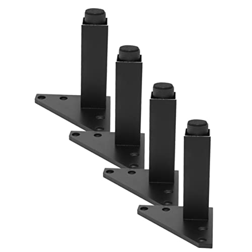 BAZEITFLOW 4 Stück verstellbare Füße Verstellbarer Tisch klein unterstützt Beine Schwarz büromöbel wohnzimmermöbel nivellierende Beinpolster Nivellierfüße für Möbel Aluminiumlegierung Black von BAZEITFLOW