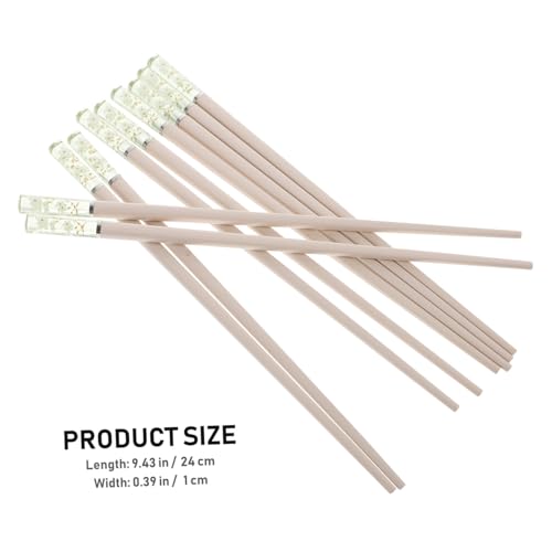 BAZEITFLOW 5 Paare Wiederverwendbare Essstäbchen Japanischer Stil Leichtes Anti rutsch Legierungsstäbchen mit Kirschblütenmuster für Zuhause Restaurant Camping von BAZEITFLOW