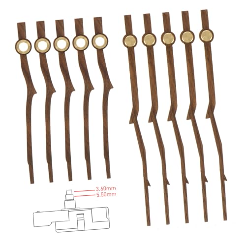 BAZEITFLOW 5 Sätze Holz Uhrzeiger Teiliges DIY Uhrzeiger mit Langlebigen Materialien für Wanduhr Einfach zu Montieren für Kreative Bastelprojekte und Uhr Reparaturen von BAZEITFLOW