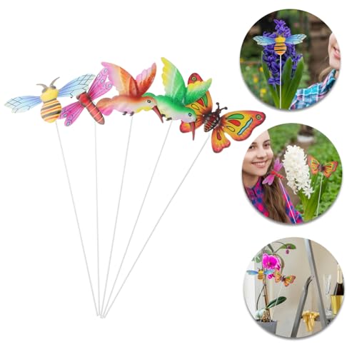BAZEITFLOW 5 Stück Dekorative Gartenstecker aus Eisen Wetterfeste Metall deko mit Biene Libelle Schmetterling für Blumen Pflanzkübel im Außenbereich Vielseitige Gartendekoration BAZEITFLOW 5 Stück Dekorative Gartenstecker aus Eisen Wetterfeste Metall deko mit Biene Libelle Schmetterling für Blumen Pflanzkübel im Außenbereich Vielseitige Gartendekoration von BAZEITFLOW