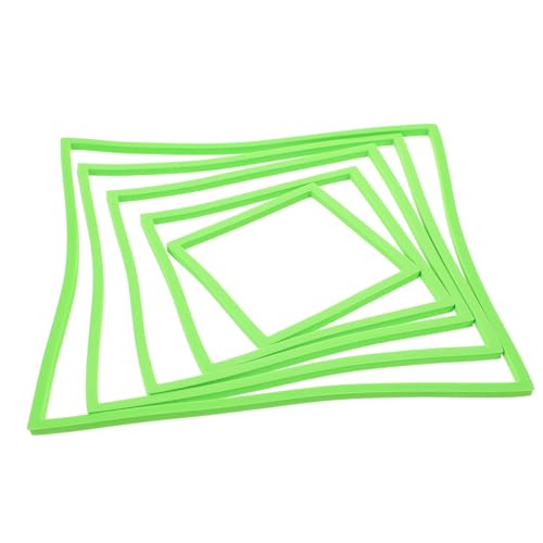 BAZEITFLOW 5 Stück Teiliges Aquarium Pflanzenring Quadratischer Schwimmender Futterring Langlebiger Pflanzenhalter zur Isolation von Wasserpflanzen Praktisch für Fischfütterung und von BAZEITFLOW