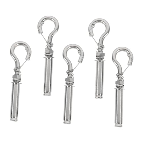 BAZEITFLOW 5 Stück Teiliges Edelstahl Schachtdeckel Expansionsschrauben mit Feder Rostfrei Langlebig Einfache Montage Geeignet für Schachtabdeckungsnetz Anti fall schutz Vielseitig für Heim von BAZEITFLOW