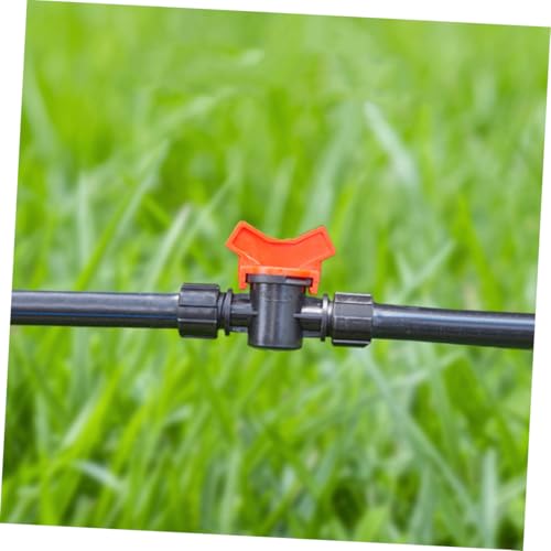 BAZEITFLOW 5 Stück Teiliges Kugelventil Absperrventil für Bewässerungssysteme PE Rohr mit Sicherung Langlebiges Kunststoffventil für Tropfbewässerung Einfacher Einbau ohne Werkzeug von BAZEITFLOW
