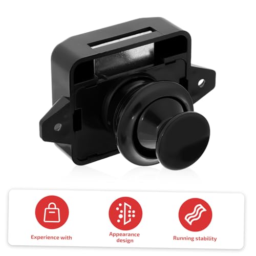 BAZEITFLOW 5 Stück Teiliges Push Button Türschloss für Schränke und Robustes Schloss mit Einfachem Druckknopfmechanismus Einsetzbar für Wohnwagen Boote und Möbel von BAZEITFLOW