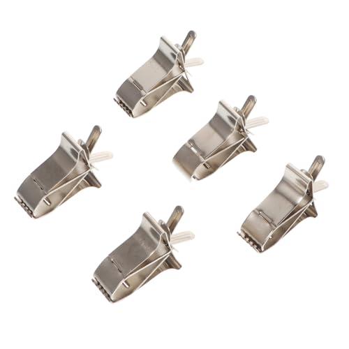 BAZEITFLOW 5 Stück Teiliges Vogelkäfig Edelstahl Klammern Multifunktionale Futter Gemüsehalter Robust und Leicht für Papageien und Kleine Tiere Praktisch zur Futterfixierung und Reduzierung von BAZEITFLOW