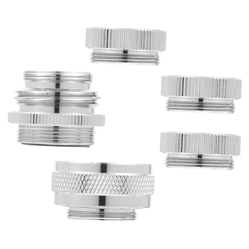 BAZEITFLOW 5 Stück Teiliges Wasserhahn Adapter aus Langlebigem Material Praktischer Wasseranschluss mit Belüfter Kompatibel für Gartenschlauch und Küchenspüle Leicht Robust und Installieren von BAZEITFLOW