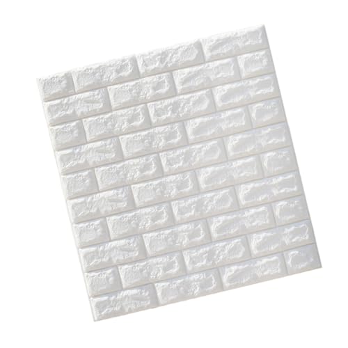 BAZEITFLOW 5 Stück Wandsticker Selbstklebend Xpe Schaumstoff Weiß Schallisolierend Für Wohnzimmer Tv Hintergrund Sofa Wanddeko von BAZEITFLOW
