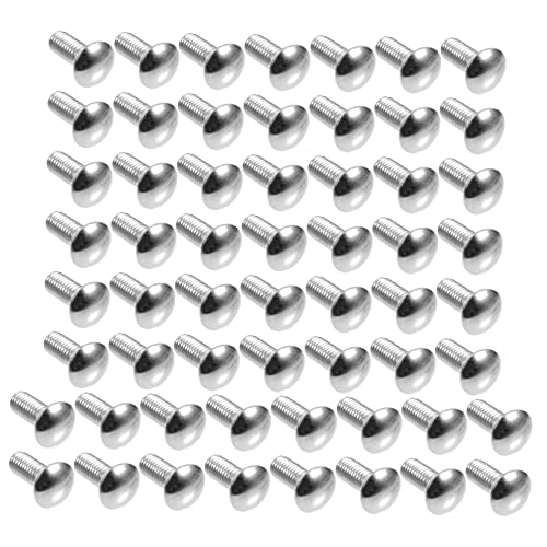 BAZEITFLOW 50 Stück Carriage Bolts mit Halbrundkopf Schrauben für Rostfreies Zubehör für Holzverbindungen von BAZEITFLOW