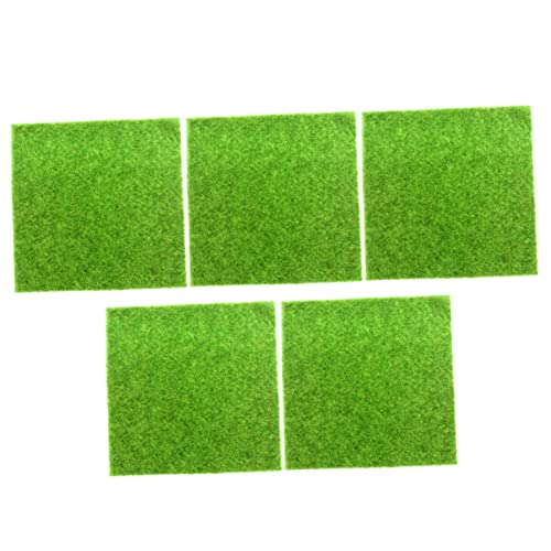 BAZEITFLOW 5Stücke Künstliches Moos Dekoratives Plastikrasen für Miniaturgärten Landschaftsbau DIY Gartenaccessoires Realistische Gestaltung für Innen und Außenbereiche von BAZEITFLOW