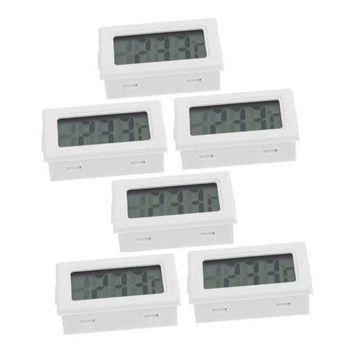 BAZEITFLOW 6 Stück Elektronisches Digitalthermometer mit Klarem Display Kompakte Platzsparende Einbau-temperaturmesser für Innen- Außen Industrieanwendungen Präzise Raumtemperaturmessung von BAZEITFLOW