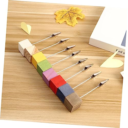 BAZEITFLOW 6 Stück Holzständer Memo Clip Teilig Multifunktionale Foto und Kartenhalter mit Stabilem Holzsockel Praktischer Memo Halter für Büro Party und Desktop Dekoration BAZEITFLOW 6 Stück Holzständer Memo Clip Teilig Multifunktionale Foto und Kartenhalter mit Stabilem Holzsockel Praktischer Memo Halter für Büro Party und Desktop Dekoration von BAZEITFLOW