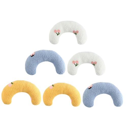 BAZEITFLOW 6 Stück Teiliges Katzenkissen Kleine Nackenkissen mit Weicher Polsterung für Tiefen Schlaf in Weiß Blau Gelb Langlebiges Komfortables Material mit Nackenschutz für Katzen und BAZEITFLOW 6 Stück Teiliges Katzenkissen Kleine Nackenkissen mit Weicher Polsterung für Tiefen Schlaf in Weiß Blau Gelb Langlebiges Komfortables Material mit Nackenschutz für Katzen und von BAZEITFLOW