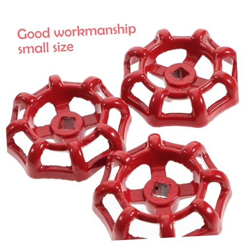 BAZEITFLOW 6 Stück Teiliges Metall Außenwasserhahn Griffe Rundes Rad Vierkantrohr Ersatzgriff Robust Langlebig Rostfrei für Garten Bad Küche von BAZEITFLOW