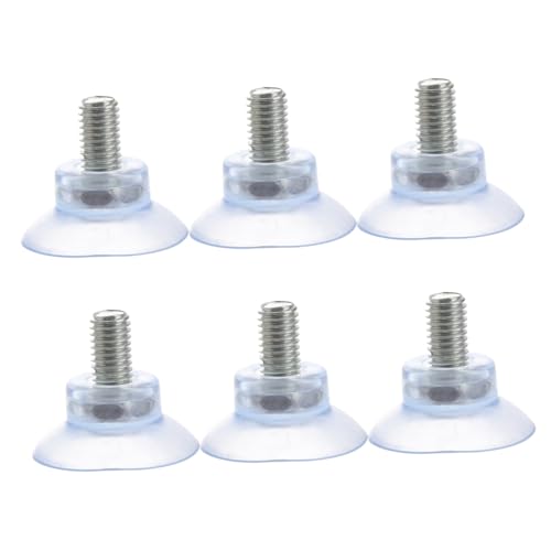 BAZEITFLOW 6 Stück Teiliges PVC Kollisions Saugnapf mit Schrauben Transparente Möbel Glassaugnäpfe Verstellbare Halterung für Glasplatten Kratzfreier Schutz Vielseitig für Fenster und von BAZEITFLOW