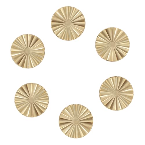 BAZEITFLOW 6 Stück Teiliges Vintage Stil Möbelknäufe aus Zinklegierung Dekorative Schrankknöpfe für Küchenschränke Kleiderschränke und Goldfarbene Runde Möbelgriffe für Vielseitige von BAZEITFLOW