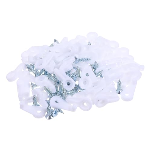 BAZEITFLOW 60 Stück Teiliges Spiegelhalter Clips für Rahmenlose Spiegel Robuste Kunststoffbefestigungen mit Schrauben Geeignet für Glasmontage an Schränken Wänden und Türen Einfache von BAZEITFLOW