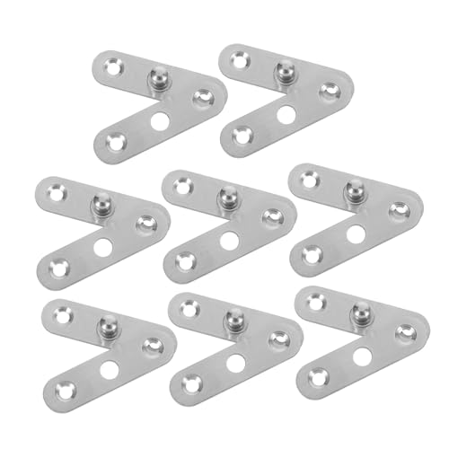 BAZEITFLOW 8 Stück Teiliges Edelstahl Scharnier Drehbar Versteckte Türscharniere Faltbar für Küchenschrank Möbel Fenster Langlebig und Einfach zu Montieren von BAZEITFLOW