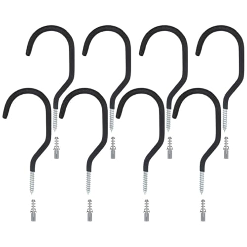 BAZEITFLOW 8 Stück Teiliges Fahrrad wandhalterung Robustem Carbonstahl Rutschfeste Oberfläche Stabile Wandmontage für Garagenorganisation Praktische Fahrradaufhängung für Mtb und Rennräder von BAZEITFLOW