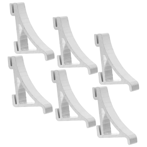 BAZEITFLOW 8 Stück Teiliges Gefrierschrank Regalhalter aus Aluminium Einfache Installation Stabile Kühlschrank Halterung mit Gebogenem Zapfen Design Geeignet für Einlegeböden in Tiefkühler von BAZEITFLOW