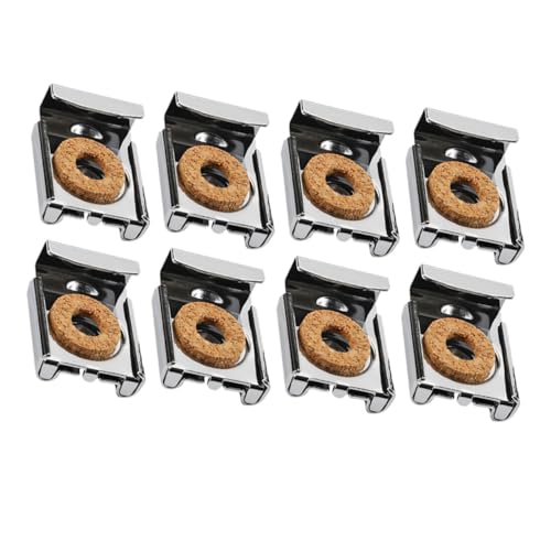 BAZEITFLOW 8 Stück Teiliges Glass Fixing Clips mit Kollisions Kork Spiegelhalterung für Rahmenlose Spiegel Langlebige Wandmontage Geeignet für Holz Fliesen und Zementwände von BAZEITFLOW