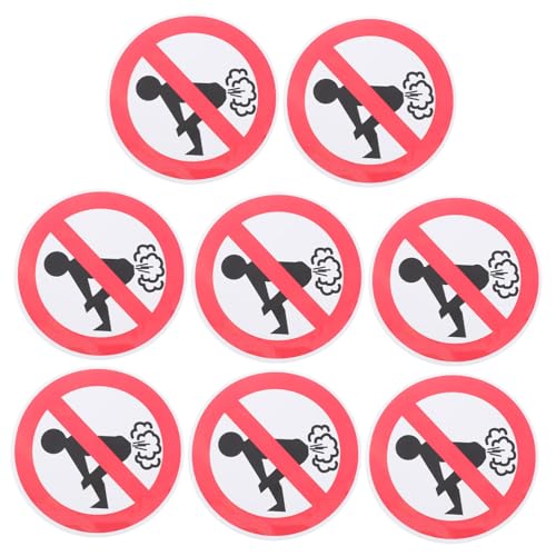 BAZEITFLOW 8 Stück Teiliges Lustiges No Farting Aufkleber aus Robustem PVC für Auto Motorrad Lkw Fenster und Türen Einfache Anbringung Zivilisierter Hinweis für und Private Räume von BAZEITFLOW