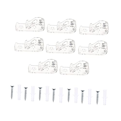 BAZEITFLOW 8 Stück Teiliges Vorhang Haken aus Robustem Kunststoff Einfache Montage Langlebig und Verformungsbeständig Geeignet als Befestigungshaken für Fenster Gardinenrollos von BAZEITFLOW