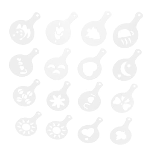 BAZEITFLOW 80 Stück Teiliges Milch sprühschablonen aus Kunststoff Kreative Latte Backvorlagen Vielseitige Kaffee dekoration mit Klaren Mustern für Zucker Farbpulver Fördert Kreativität bei von BAZEITFLOW