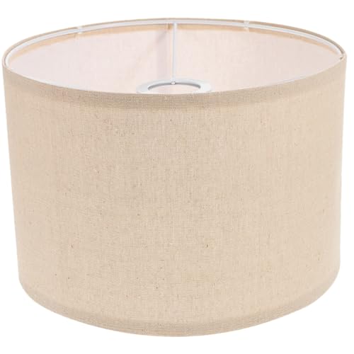 BAZEITFLOW Abnehmbarer Leinen Lampenschirm Beige für Leuchtmittel Stoff Lampenschirm für Tischlampe Deckenlampe und Wandlampe Langlebig Lichtdurchlässig Schlichtes Design Wohnliche von BAZEITFLOW