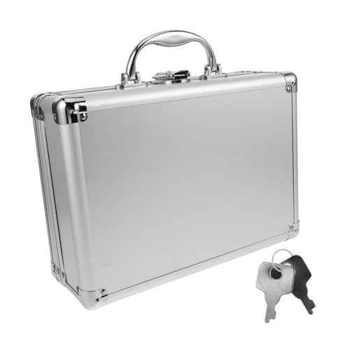 BAZEITFLOW Aluminium Aufbewahrungsbox mit Schlüssel Schloss Schaumstoffpolsterung Tragbares Stoßfestes Metallgehäuse für Mikrofone Kameras Werkzeuge Dokumente Vielseitige Transportbox BAZEITFLOW Aluminium Aufbewahrungsbox mit Schlüssel Schloss Schaumstoffpolsterung Tragbares Stoßfestes Metallgehäuse für Mikrofone Kameras Werkzeuge Dokumente Vielseitige Transportbox von BAZEITFLOW