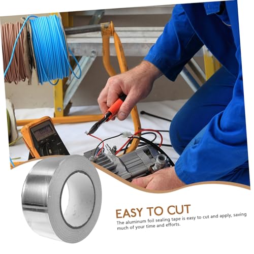 BAZEITFLOW Aluminiumfolie Klebeband Breit Lang Hitzebeständiges Selbstklebendes Isolierband für Rohrdämmung Wasserdichtes Leitfähiges Reparatur und Abdichtungsband BAZEITFLOW Aluminiumfolie Klebeband Breit Lang Hitzebeständiges Selbstklebendes Isolierband für Rohrdämmung Wasserdichtes Leitfähiges Reparatur und Abdichtungsband von BAZEITFLOW