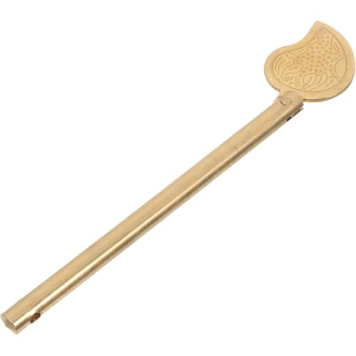 BAZEITFLOW Antiker Messing Türschlossriegel Blattförmiger Verriegelungsbolzen für Chinesische Möbel Schranktür Vintage Metallverschluss Riegel für Schränke von BAZEITFLOW