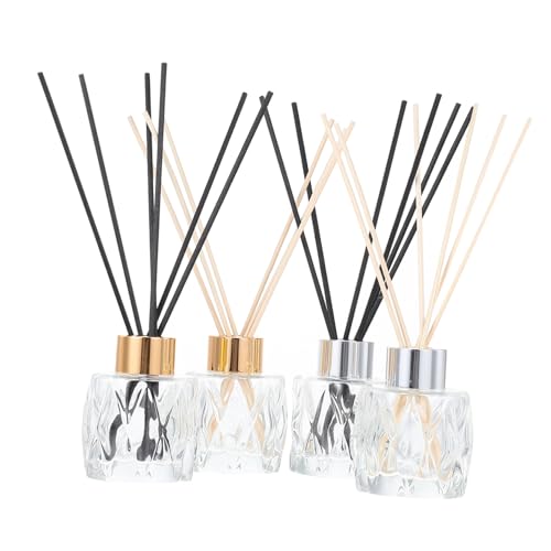 BAZEITFLOW Aromatherapie Diffuser Flaschen Teiliges Glas Duftöl Behälter mit Diamant Design Nachfüllbare Ätherische Öl Flakons in Gold und Silber für Zuhause Spa Büro und Meditation BAZEITFLOW Aromatherapie Diffuser Flaschen Teiliges Glas Duftöl Behälter mit Diamant Design Nachfüllbare Ätherische Öl Flakons in Gold und Silber für Zuhause Spa Büro und Meditation von BAZEITFLOW