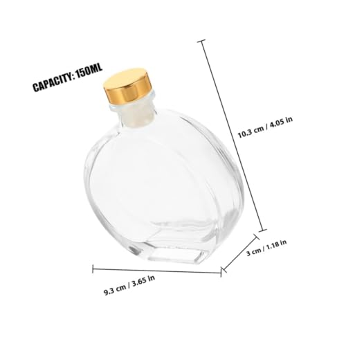 BAZEITFLOW Aromatherapie Glasflasche Transparenter Duftdiffusor mit Elegantem Design Langlebiger Leerer Parfümbehälter für Zuhause Büro und Hotel Stilvolle Raumdekoration von BAZEITFLOW