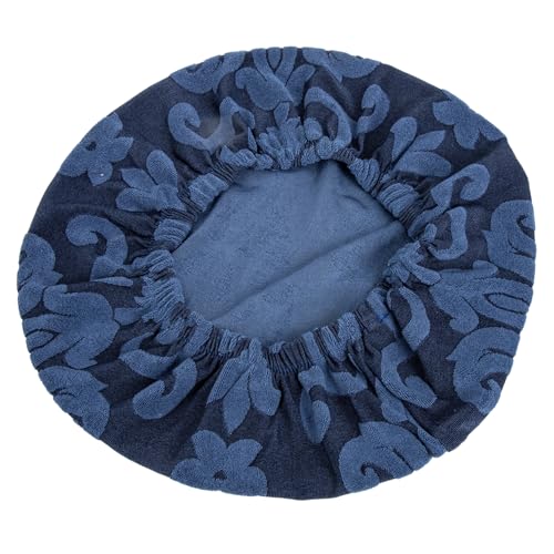 BAZEITFLOW Barhocker Schonbezug Rund Elastisch Jacquard Stuhlbezug Waschbar Schutzbezug für Barhocker und Drehstuhl Blau Pflegeleicht Geeignet für Küche Esszimmer Feierlichkeiten von BAZEITFLOW