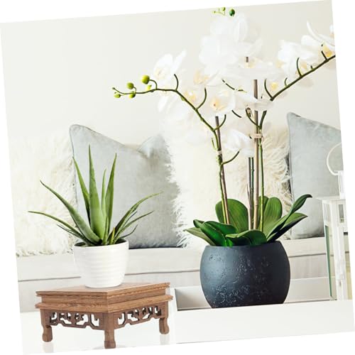 BAZEITFLOW Blumentopf Sockel aus Hartholz Stabiles Pflanzenständer Podest für Balkon und Garten Quadratischer Display Blumenhalter Dekorativer Pflanzentopfständer Robust und Langlebig von BAZEITFLOW