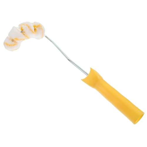 BAZEITFLOW Bogenförmige Rohrbürste Rad Malerroller mit Ergonomischem Griff Langlebig Leicht zu Reinigen für Präzises Streichen von Rohren und Gebogenen Flächen Komfortabel und Praktisch von BAZEITFLOW