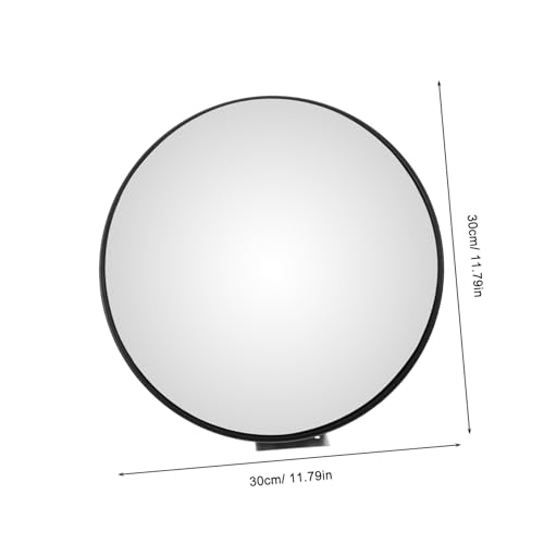 BAZEITFLOW Breiter Konvexer Eckspiegel mit Montagefuß Verkehrsspiegel für Innen Außenbereiche Sicherheits spiegel zur Blindwinkel Diebstahlprävention in Parkplätzen Supermärkten und Straßen von BAZEITFLOW