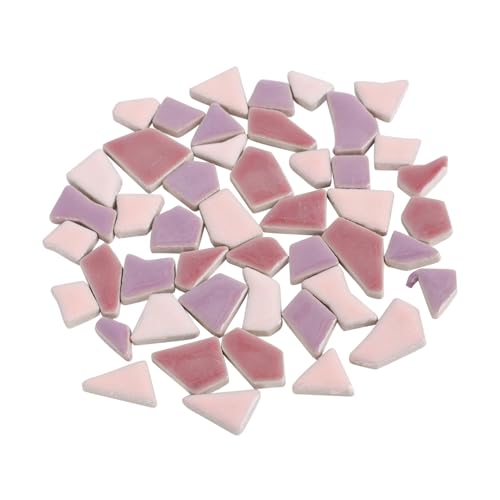 BAZEITFLOW Bunte DIY Keramik Mosaiksteine Partikulärer Stein Glasiert Kleine Unregelmäßige Fliesen Für Haus Deko Bastelset Geschenkidee von BAZEITFLOW